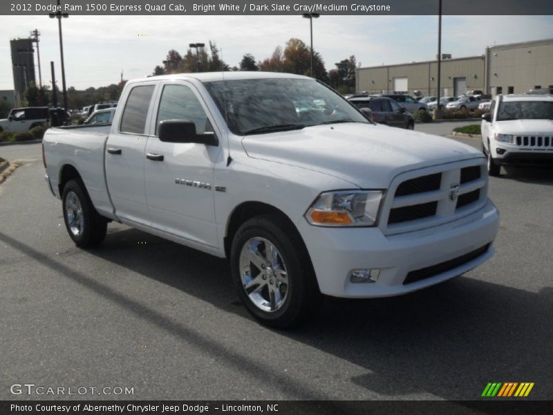 Bright White / Dark Slate Gray/Medium Graystone 2012 Dodge Ram 1500 Express Quad Cab