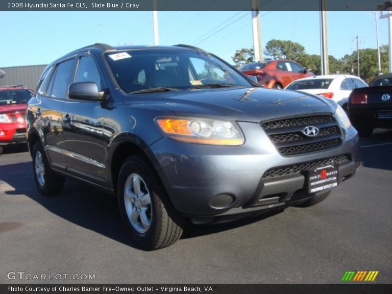 Slate Blue / Gray 2008 Hyundai Santa Fe GLS