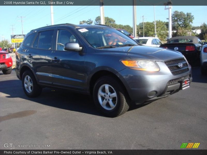 Slate Blue / Gray 2008 Hyundai Santa Fe GLS