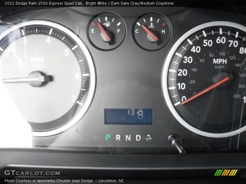 Bright White / Dark Slate Gray/Medium Graystone 2012 Dodge Ram 1500 Express Quad Cab