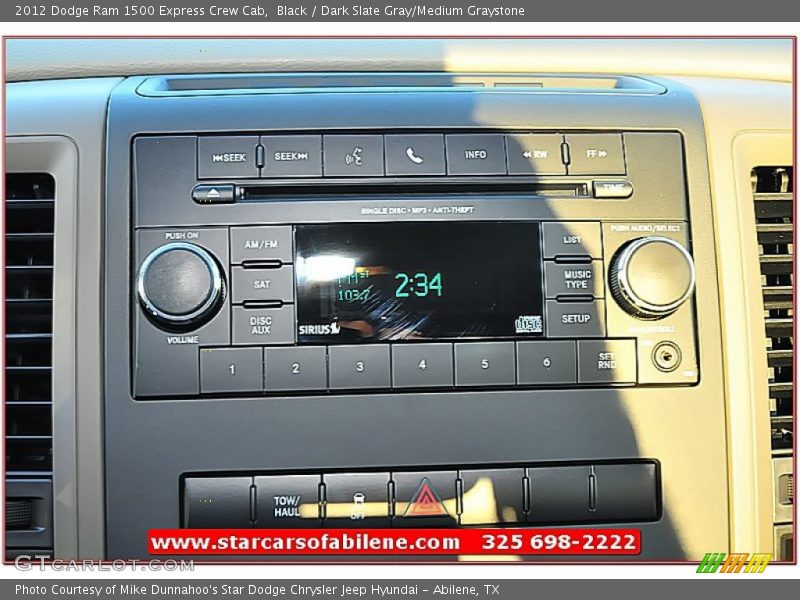 Black / Dark Slate Gray/Medium Graystone 2012 Dodge Ram 1500 Express Crew Cab
