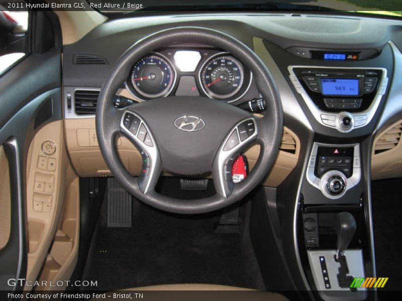 Red Allure / Beige 2011 Hyundai Elantra GLS