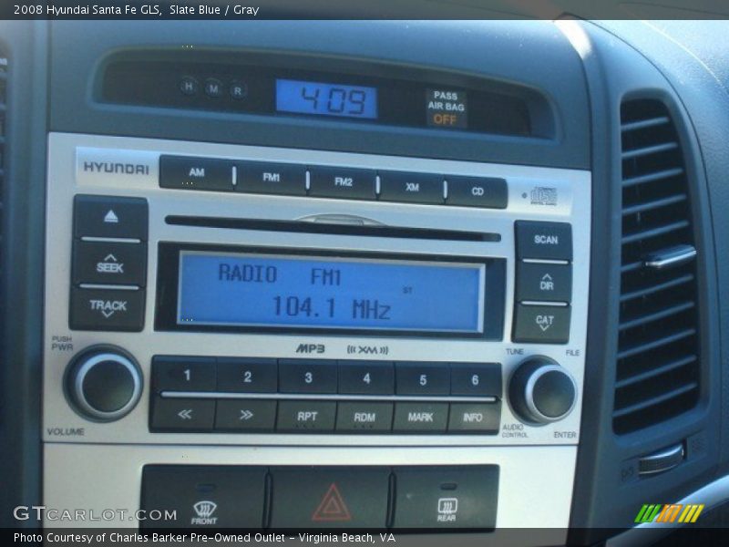 Slate Blue / Gray 2008 Hyundai Santa Fe GLS