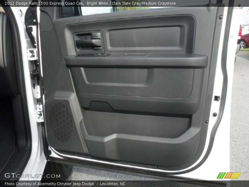 Bright White / Dark Slate Gray/Medium Graystone 2012 Dodge Ram 1500 Express Quad Cab