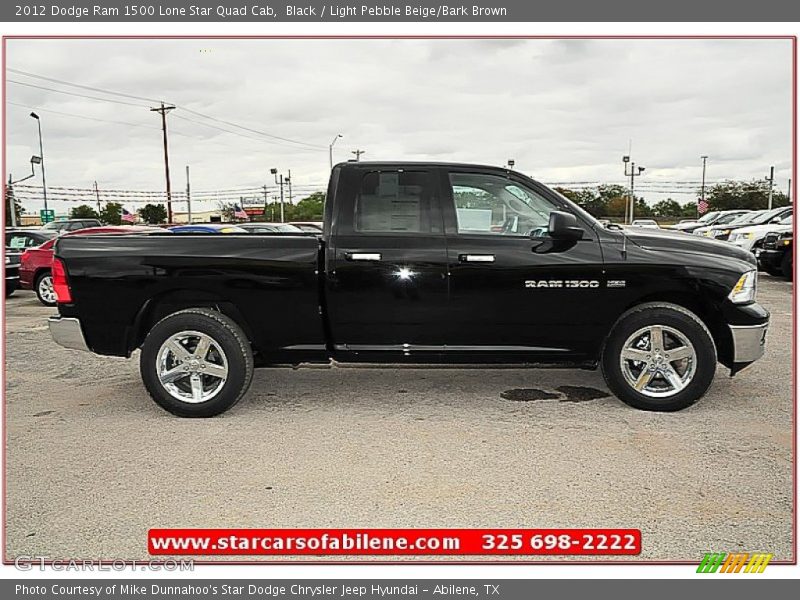 Black / Light Pebble Beige/Bark Brown 2012 Dodge Ram 1500 Lone Star Quad Cab