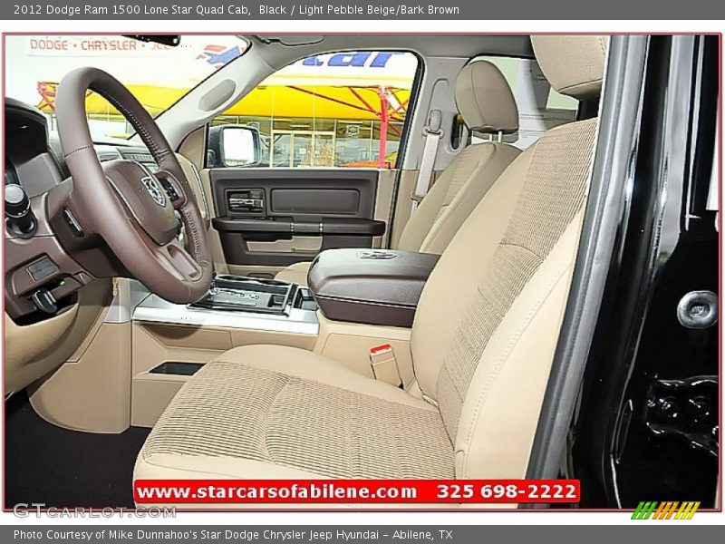 Black / Light Pebble Beige/Bark Brown 2012 Dodge Ram 1500 Lone Star Quad Cab
