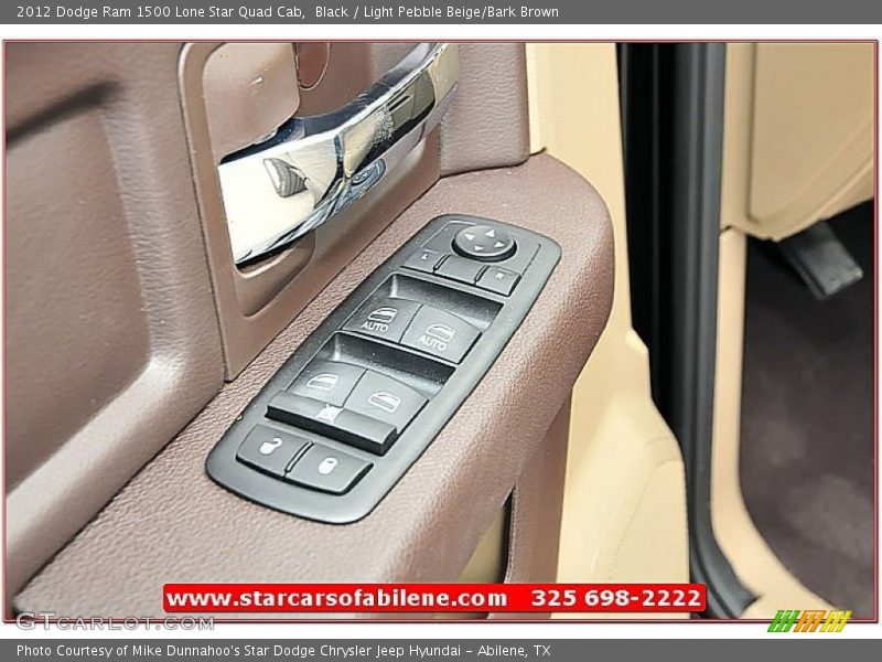 Black / Light Pebble Beige/Bark Brown 2012 Dodge Ram 1500 Lone Star Quad Cab