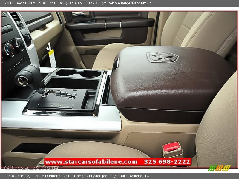 Black / Light Pebble Beige/Bark Brown 2012 Dodge Ram 1500 Lone Star Quad Cab