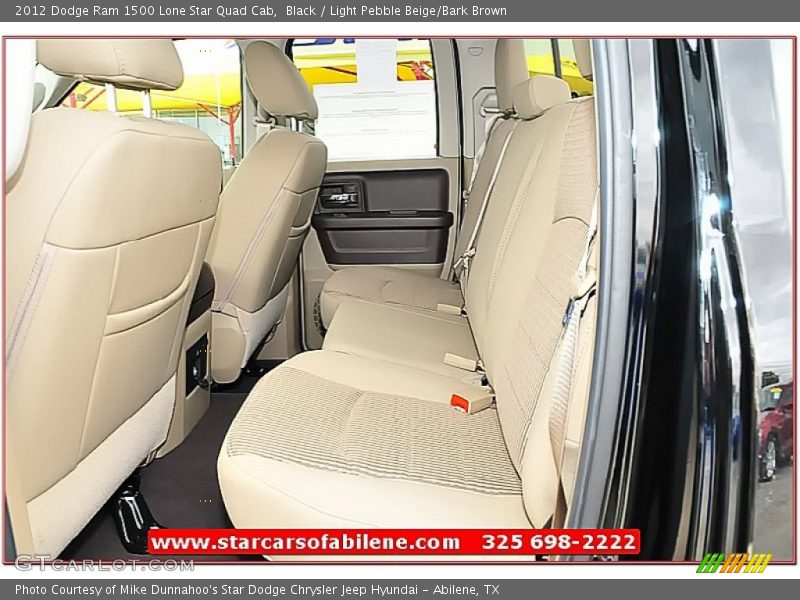 Black / Light Pebble Beige/Bark Brown 2012 Dodge Ram 1500 Lone Star Quad Cab