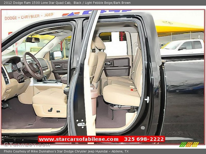 Black / Light Pebble Beige/Bark Brown 2012 Dodge Ram 1500 Lone Star Quad Cab
