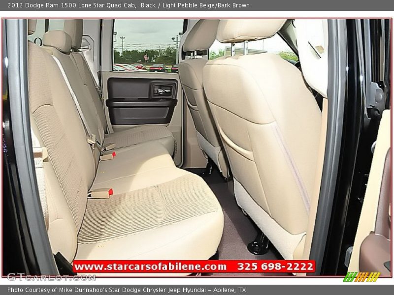 Black / Light Pebble Beige/Bark Brown 2012 Dodge Ram 1500 Lone Star Quad Cab
