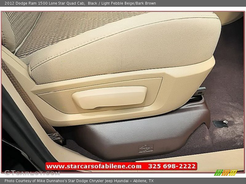 Black / Light Pebble Beige/Bark Brown 2012 Dodge Ram 1500 Lone Star Quad Cab