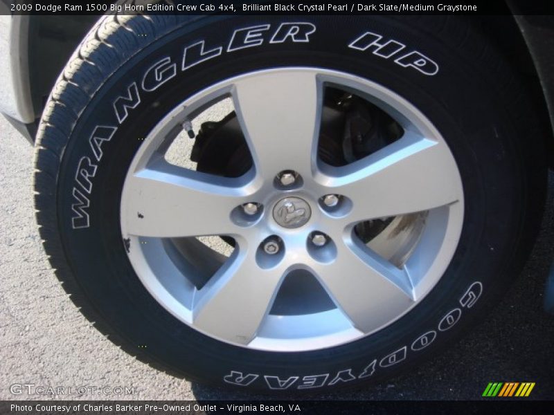 Brilliant Black Crystal Pearl / Dark Slate/Medium Graystone 2009 Dodge Ram 1500 Big Horn Edition Crew Cab 4x4