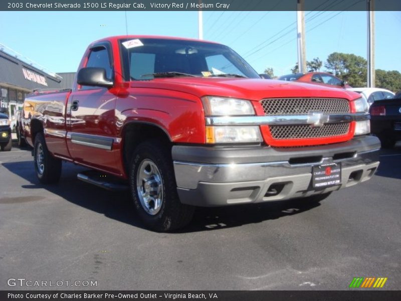 Victory Red / Medium Gray 2003 Chevrolet Silverado 1500 LS Regular Cab