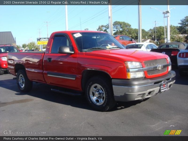 Victory Red / Medium Gray 2003 Chevrolet Silverado 1500 LS Regular Cab