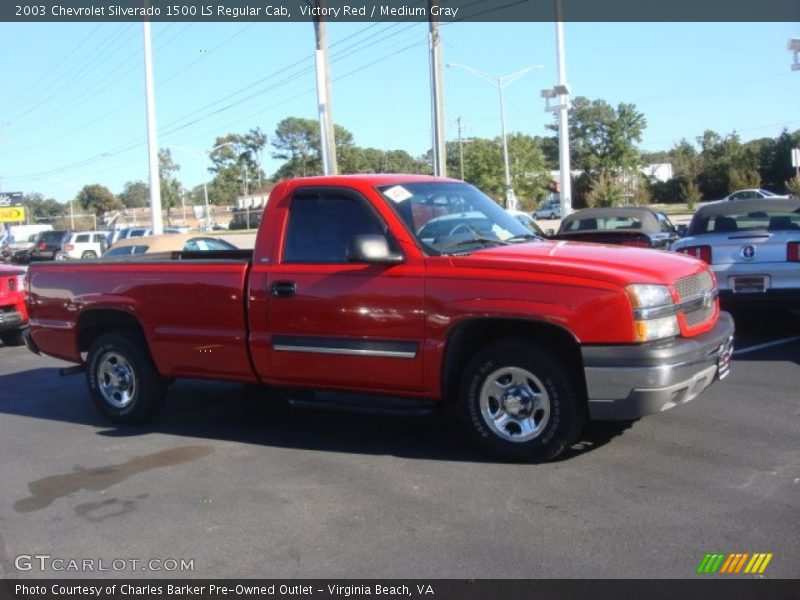 Victory Red / Medium Gray 2003 Chevrolet Silverado 1500 LS Regular Cab