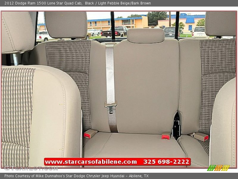 Black / Light Pebble Beige/Bark Brown 2012 Dodge Ram 1500 Lone Star Quad Cab