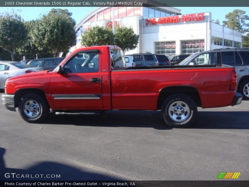 Victory Red / Medium Gray 2003 Chevrolet Silverado 1500 LS Regular Cab