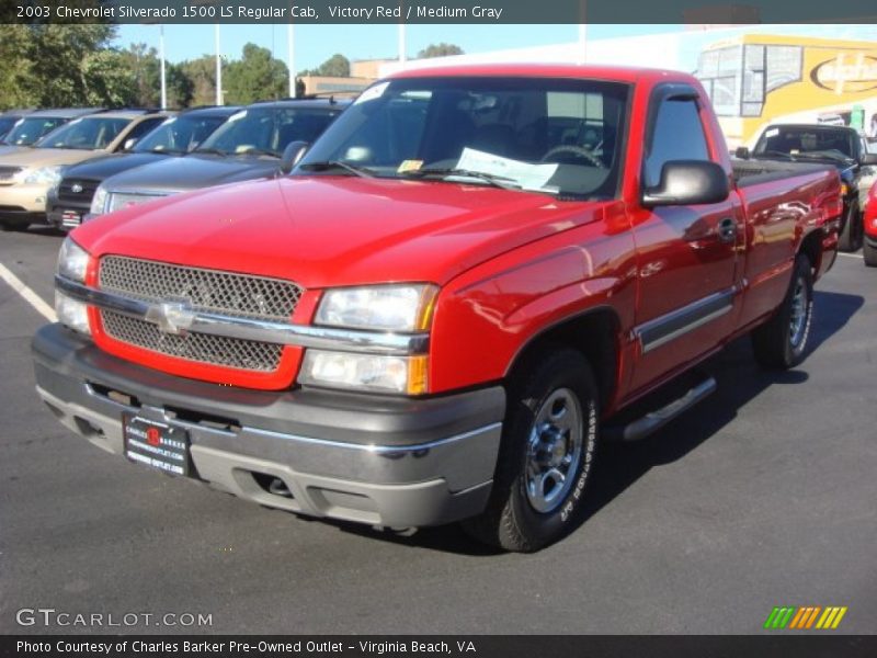 Victory Red / Medium Gray 2003 Chevrolet Silverado 1500 LS Regular Cab