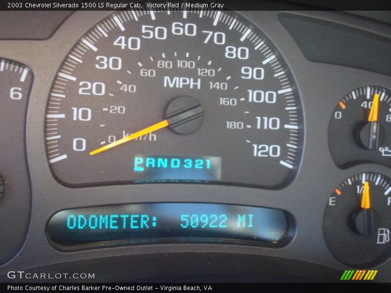 Victory Red / Medium Gray 2003 Chevrolet Silverado 1500 LS Regular Cab