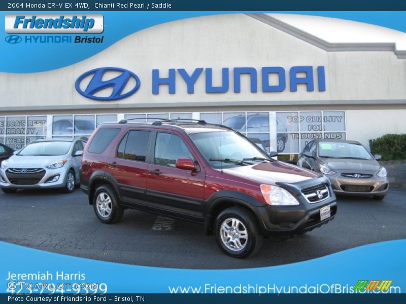 Chianti Red Pearl / Saddle 2004 Honda CR-V EX 4WD