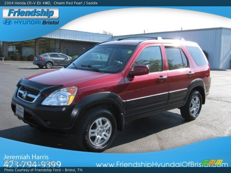 Chianti Red Pearl / Saddle 2004 Honda CR-V EX 4WD