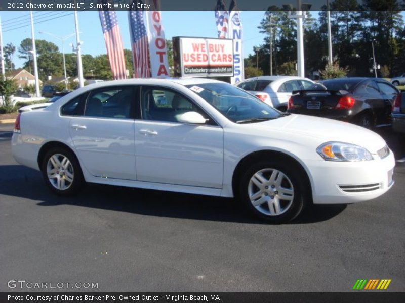 Summit White / Gray 2012 Chevrolet Impala LT