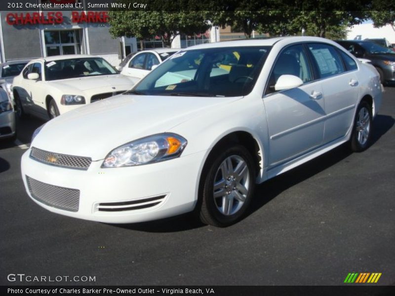 Summit White / Gray 2012 Chevrolet Impala LT