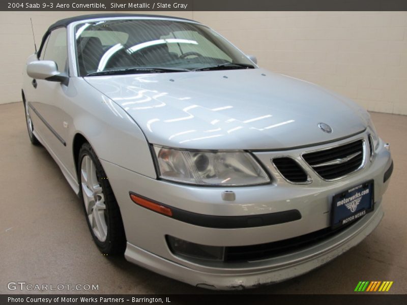 Silver Metallic / Slate Gray 2004 Saab 9-3 Aero Convertible