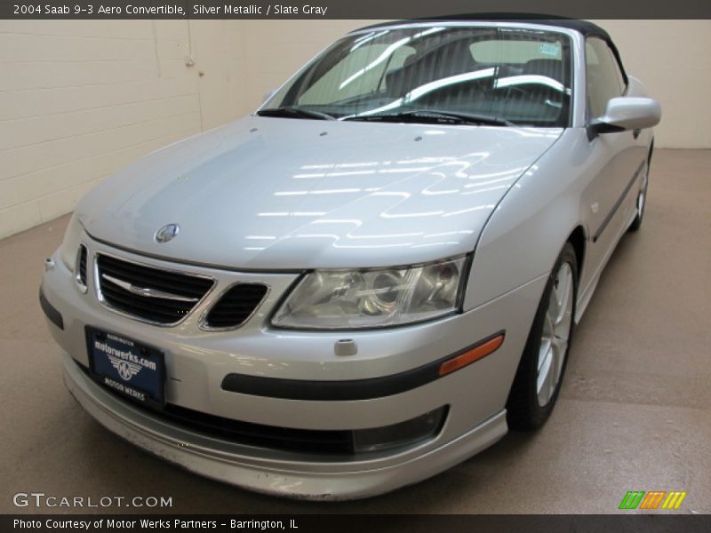 Silver Metallic / Slate Gray 2004 Saab 9-3 Aero Convertible