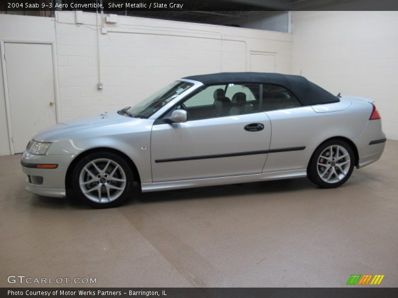 Silver Metallic / Slate Gray 2004 Saab 9-3 Aero Convertible