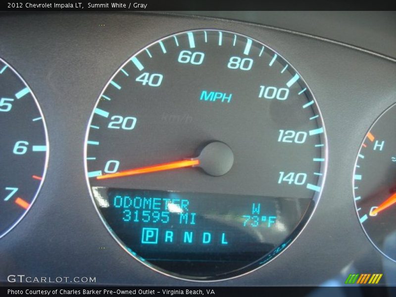Summit White / Gray 2012 Chevrolet Impala LT