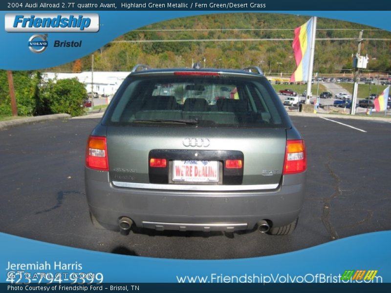 Highland Green Metallic / Fern Green/Desert Grass 2004 Audi Allroad 2.7T quattro Avant