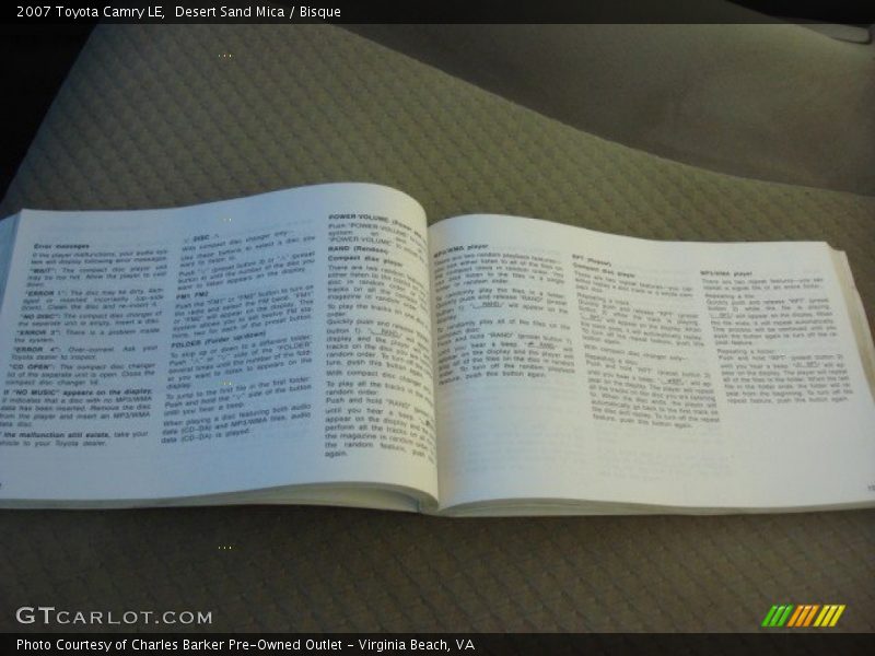 Desert Sand Mica / Bisque 2007 Toyota Camry LE