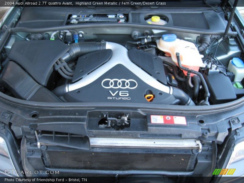  2004 Allroad 2.7T quattro Avant Engine - 2.7 Liter Twin-Turbocharged DOHC 30-Valve V6
