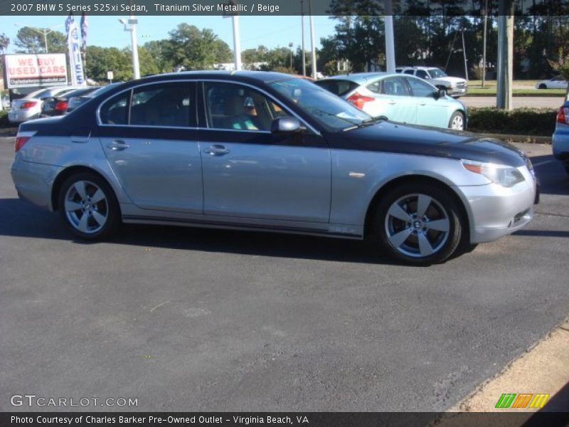 Titanium Silver Metallic / Beige 2007 BMW 5 Series 525xi Sedan