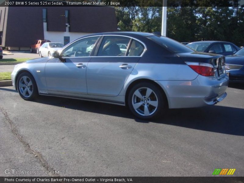 Titanium Silver Metallic / Beige 2007 BMW 5 Series 525xi Sedan
