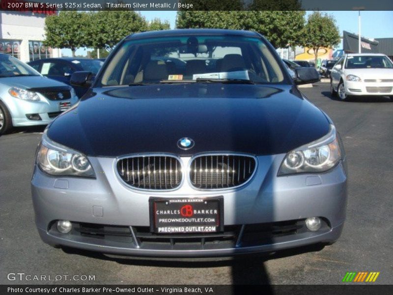 Titanium Silver Metallic / Beige 2007 BMW 5 Series 525xi Sedan