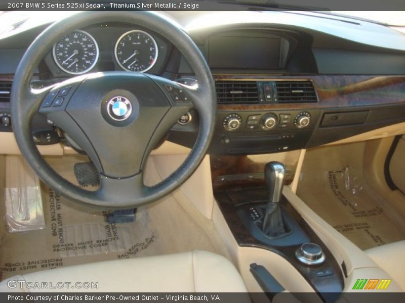 Titanium Silver Metallic / Beige 2007 BMW 5 Series 525xi Sedan