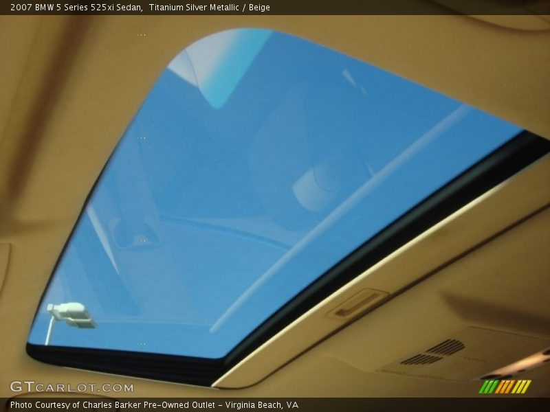 Titanium Silver Metallic / Beige 2007 BMW 5 Series 525xi Sedan