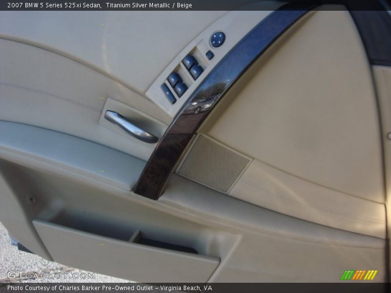 Titanium Silver Metallic / Beige 2007 BMW 5 Series 525xi Sedan