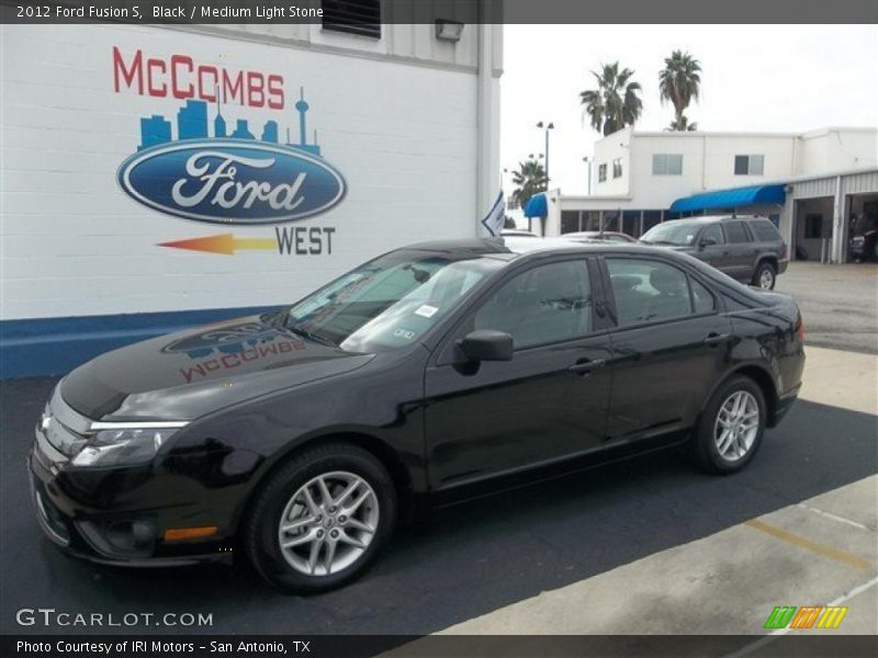 Black / Medium Light Stone 2012 Ford Fusion S