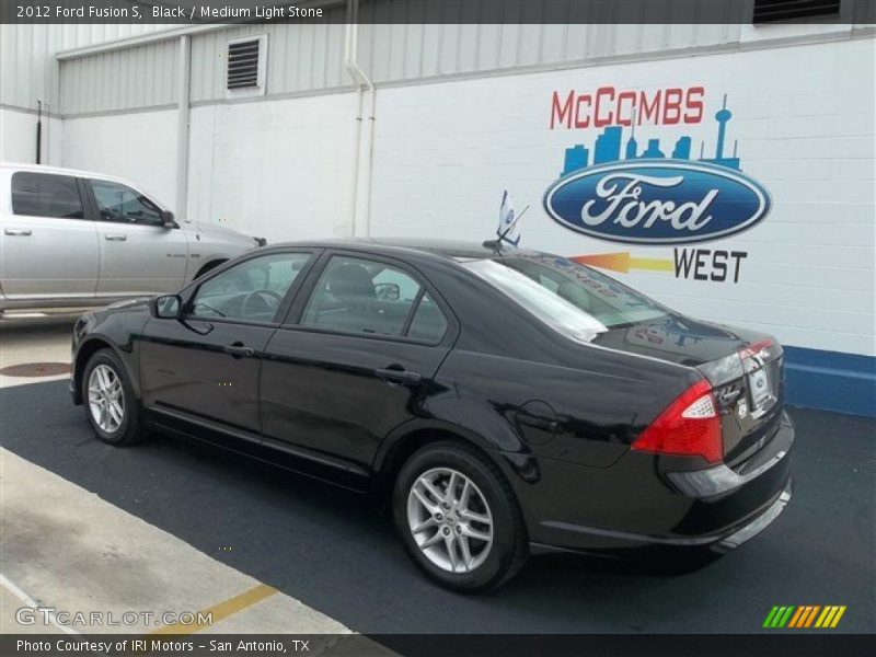 Black / Medium Light Stone 2012 Ford Fusion S