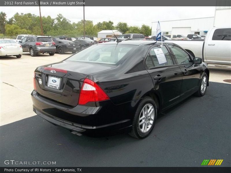Black / Medium Light Stone 2012 Ford Fusion S
