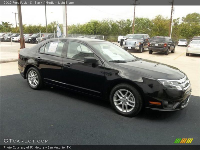 Black / Medium Light Stone 2012 Ford Fusion S