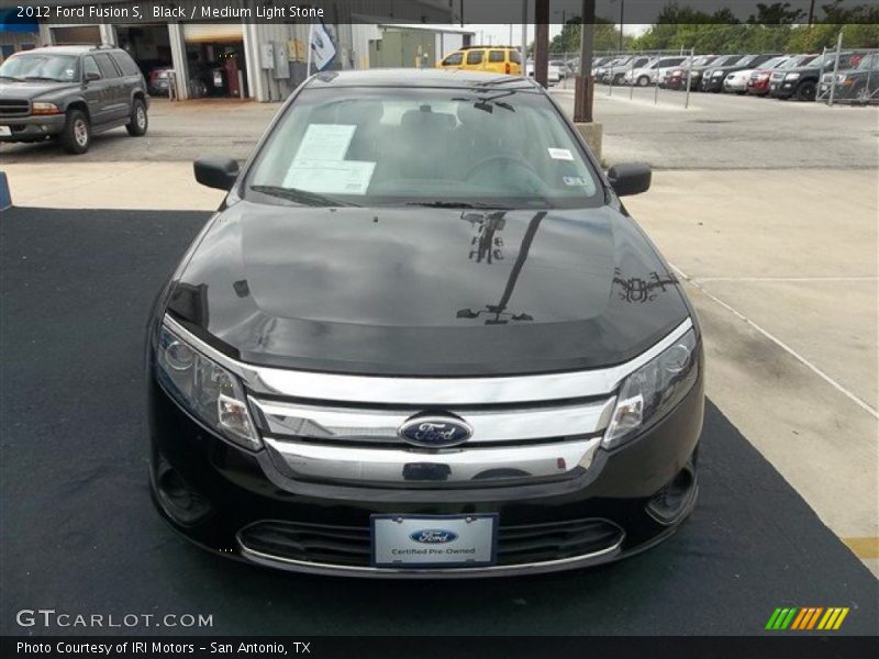Black / Medium Light Stone 2012 Ford Fusion S