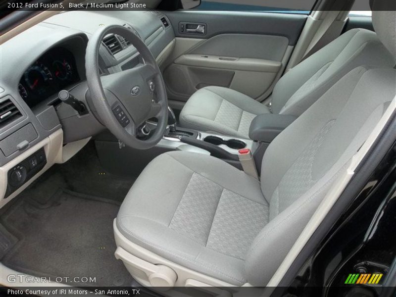 Black / Medium Light Stone 2012 Ford Fusion S