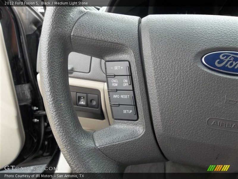 Black / Medium Light Stone 2012 Ford Fusion S