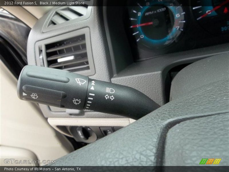 Black / Medium Light Stone 2012 Ford Fusion S