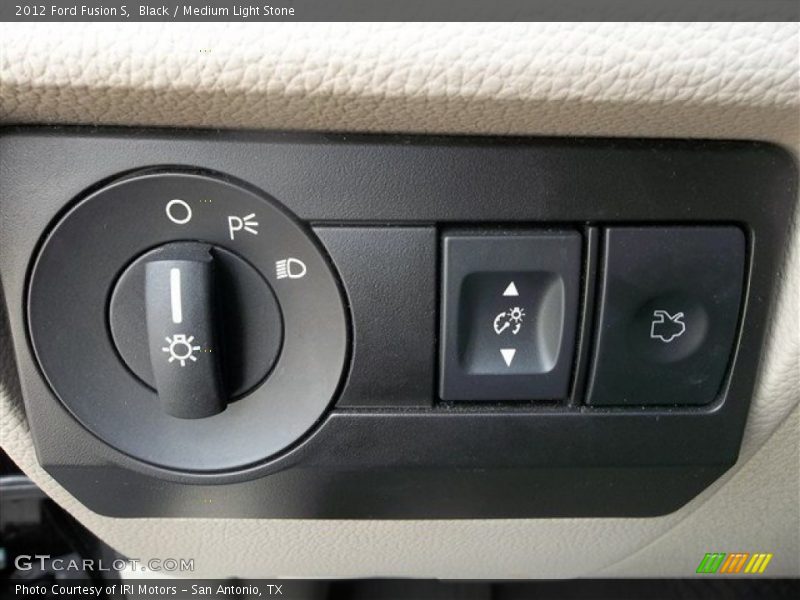 Black / Medium Light Stone 2012 Ford Fusion S